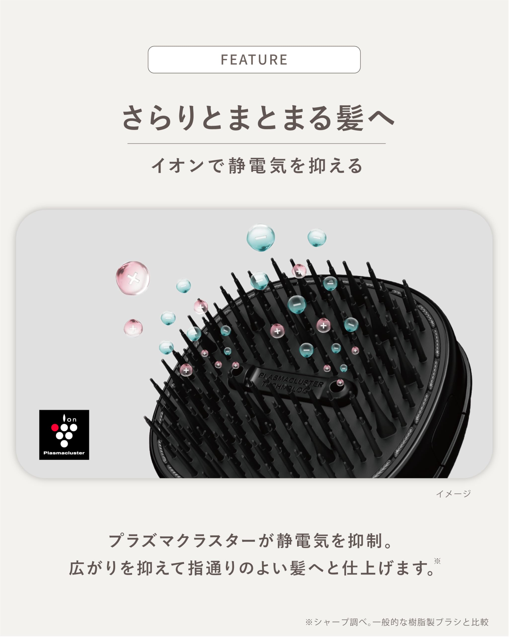 Amazon.co.jp: シャープ プラズマクラスター ヘアブラシ IB-B1-B